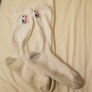White NBA long socks
